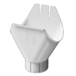 Docke STAL PREMIUM Воронка желоба 125/90 (Пломбир 9010)