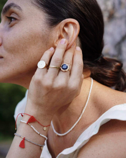 браслет из белого жемчуга с золотом