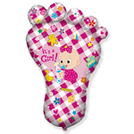 Шар Фольгированный Стопа девочки розовая (Розовый)