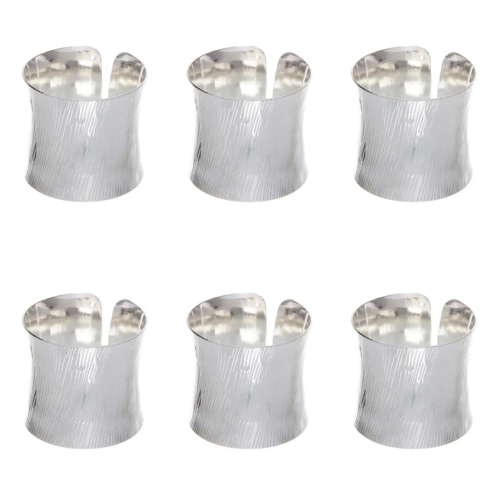 Набор колец для салфеток 6шт «Камея» 4*4см, серебро