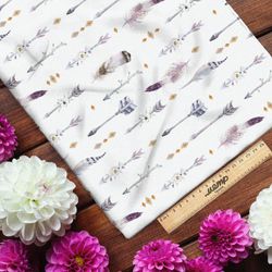 Ткань поплин перья и стрелы