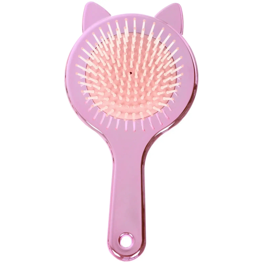 Расчёска массажная зеркальная «КИТИ СЕТ», цвет розовое золото, 19.5*10см (коробка PVS)