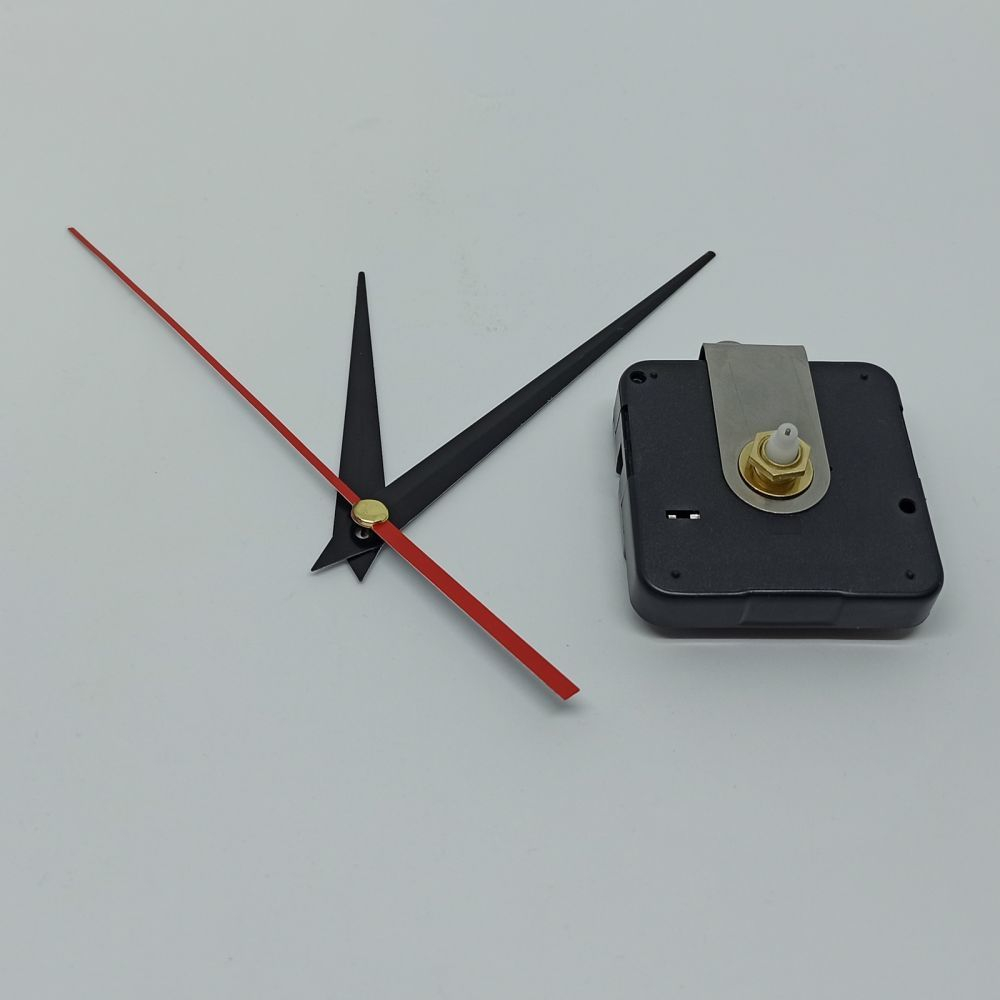 Часовой механизм, шток 12 мм, со стрелками №04 (1уп = 5шт)