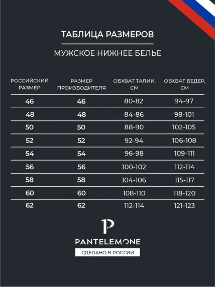 Трусы мужские семейные Pantelemone PMB-443, геометрия темный деним