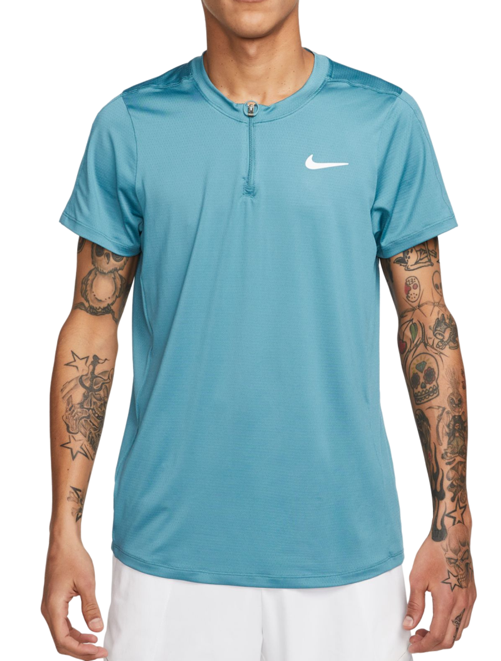 Мужское теннисное поло Nike Court Dri-Fit Advantage Polo - mineral teal/white