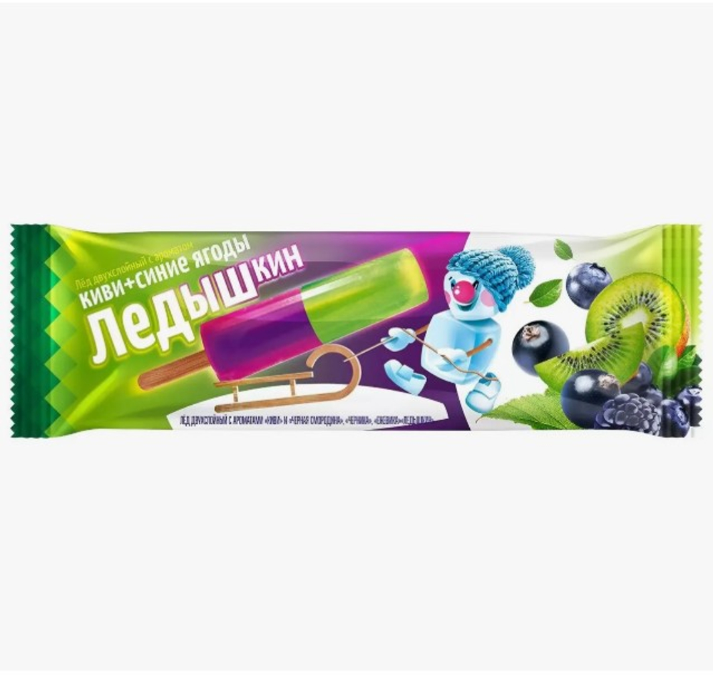 Фруктовый лед ЛЕДЫШКИН Киви-ягоды 60 гр.