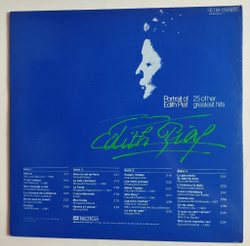 Винтажная виниловая пластинка LP Edith Piaf Portrait Of Piaf 25 Of Her Greatest Hits (Germany 1980)