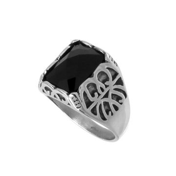 Перстень с камнем черным (008)