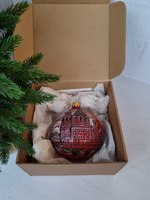 Шар стеклянный "Спас на крови",  ручная роспись