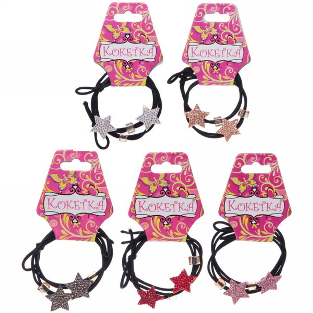 Резинки для волос 2шт «Кокетка - Little gold Звезда», цвет микс, d-5см