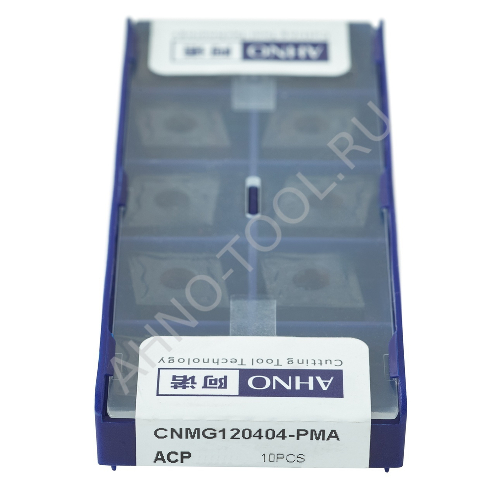 Пластина твердосплавная ISO CNMG120404-PMA ACP10E AHNO по стали, чистовая обработка