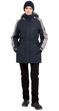 Куртка зимняя женская "Альфа NEW" (синий/серый)