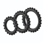 Набор из 3 эрекционных колец Sex Expert (Цвет: черный)