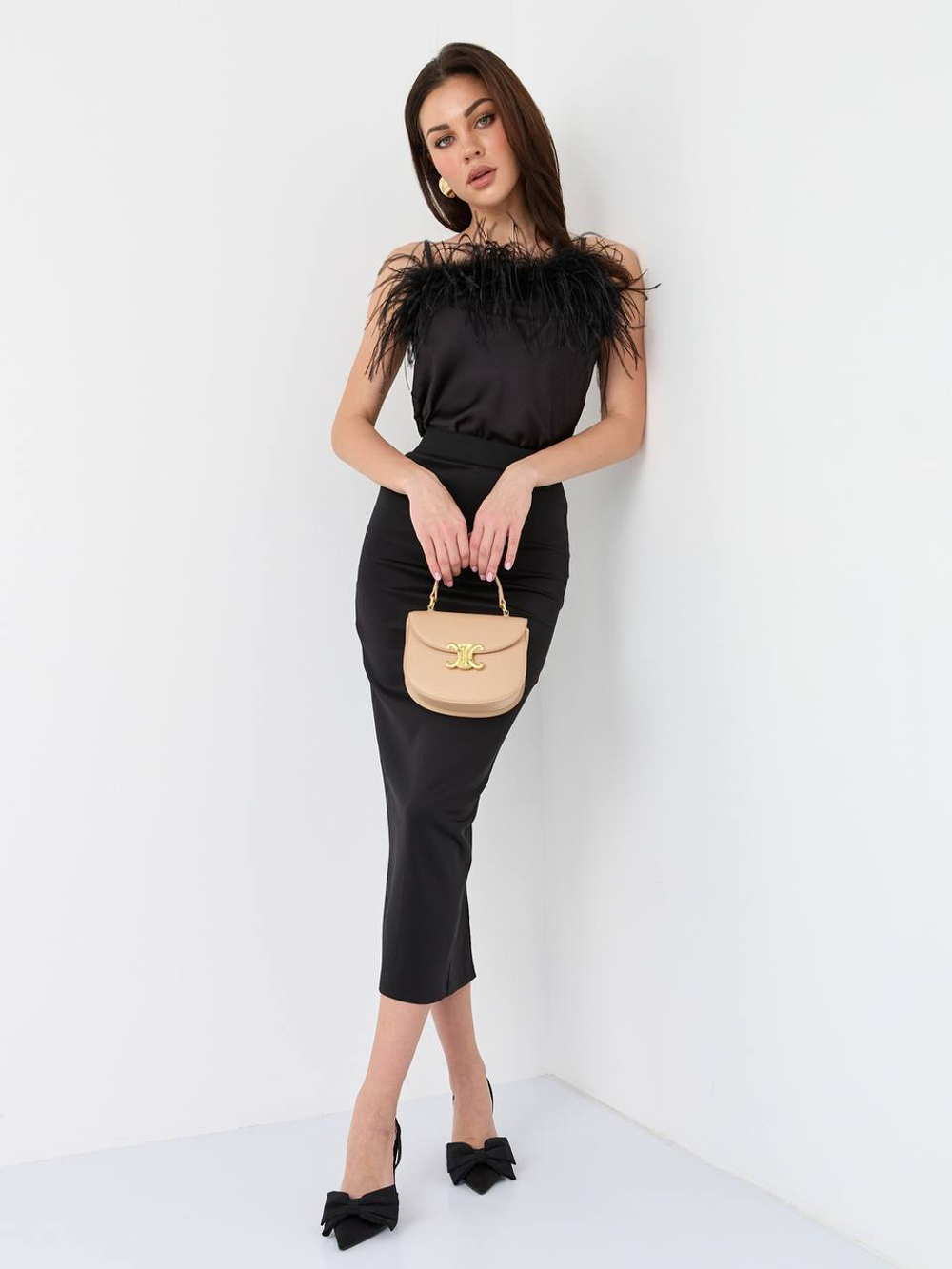 Юбка длинная на резинке