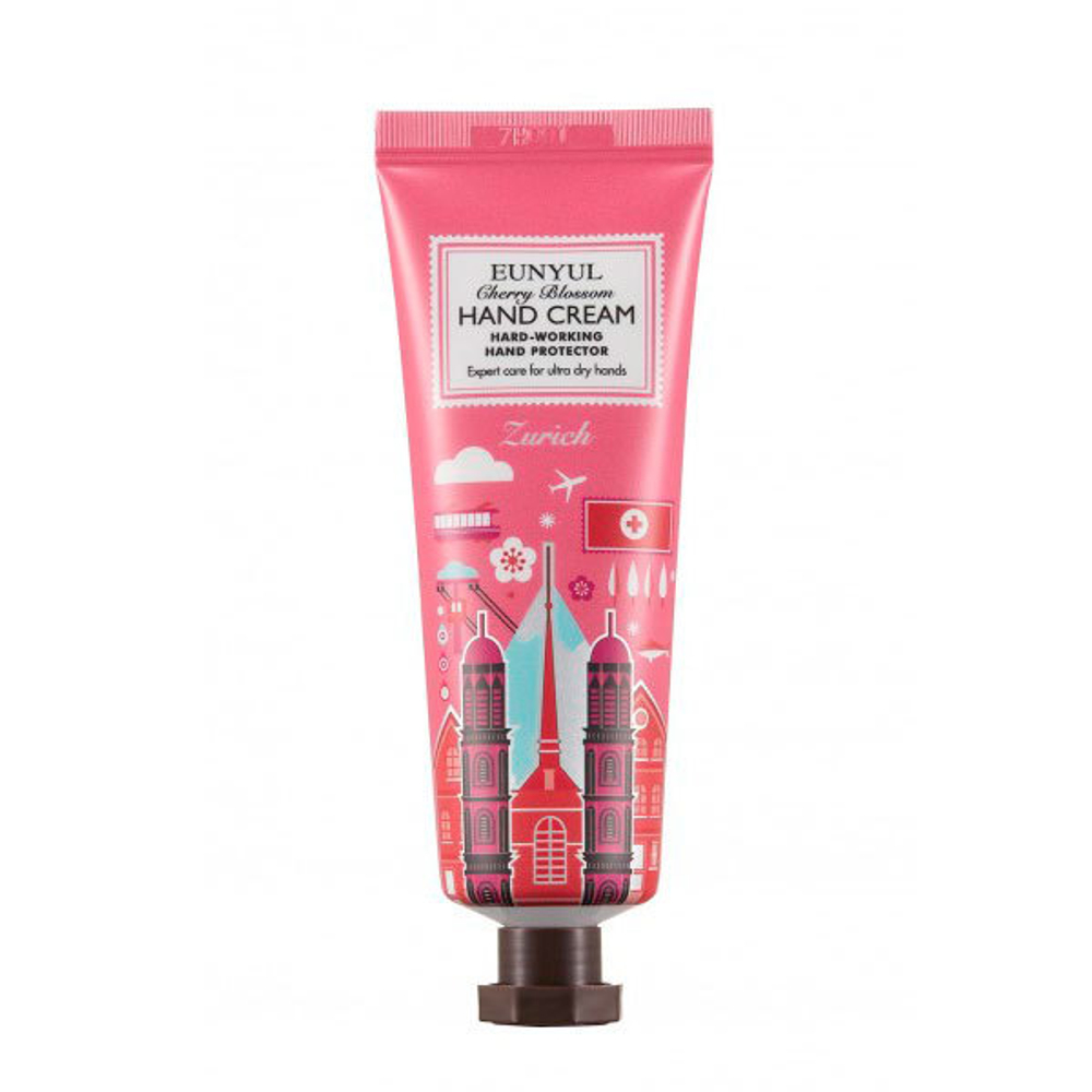 Крем для рук с вишневым цветом серия Города мира Цюрих Eunyul Cherry Blossom Hand Cream 50г