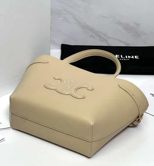 Сумка CELINE MINI CABAS ANAIS ИЗ ТЕЛЯЧЬЕЙ КОЖИ, Бежевая