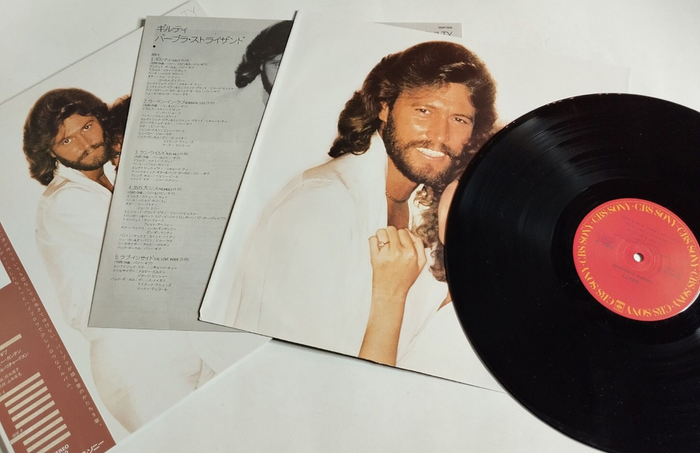 Винтажная виниловая пластинка LP Barbra Streisand Barry Gibb Guilty (Japan 1980)