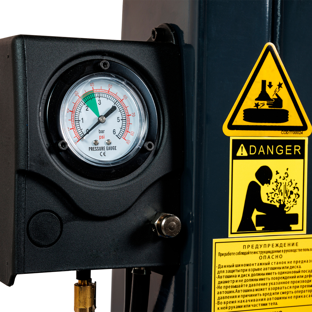 Станок шиномонтажный ROSSVIK V-626IT, 2sp, авт., до 26", 380 В, взрыв. накачка, синий