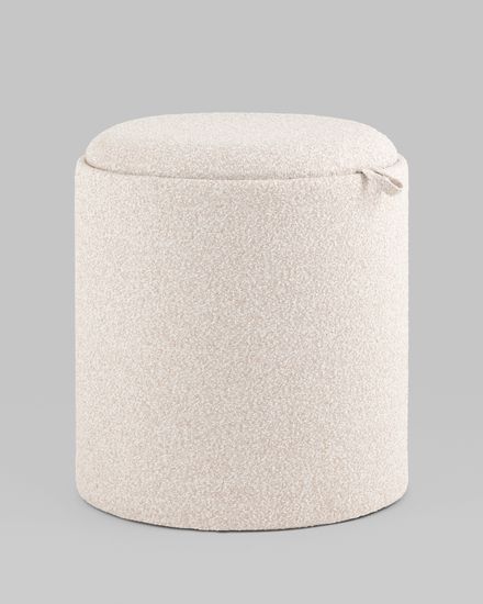 Пуф-столик с ящиком Хюгге XS букле бежевый