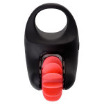 Чёрно-красное эрекционное виброкольцо 2,6см Erotist Toy Rechargeable Ring Mill