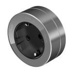 MULTITRACK Розетка 2К+З круглая 16 А/250 В ГРАФИТ