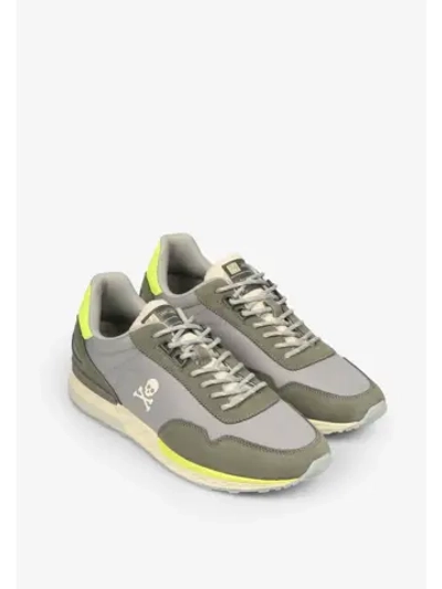 Кроссовки из нейлона с замшей