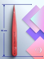 Пинцет для бровей EXPERT 11 TYPE 5r точечный красный
