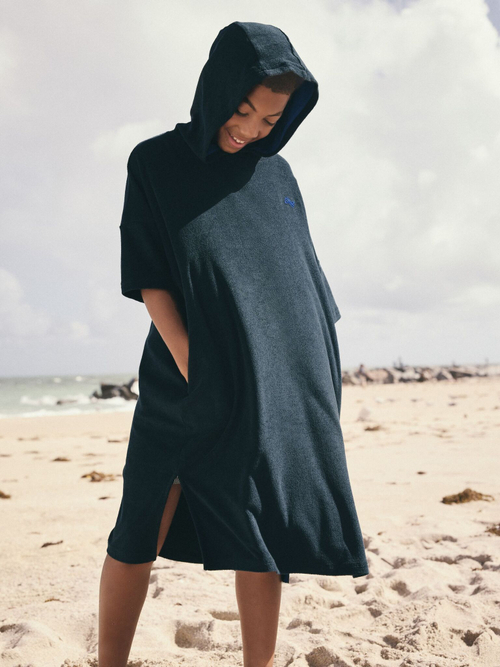 Пончо махровое для мальчика Next E91-808, Темно-синий