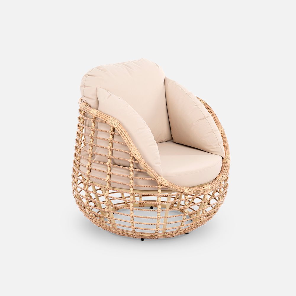 Кресло Lotus  Индийское дерево, RAL 1014, Jamaica beige