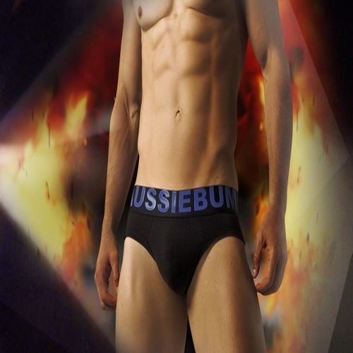 Мужские трусы брифы черные Aussiebum Flame Scorch Brief