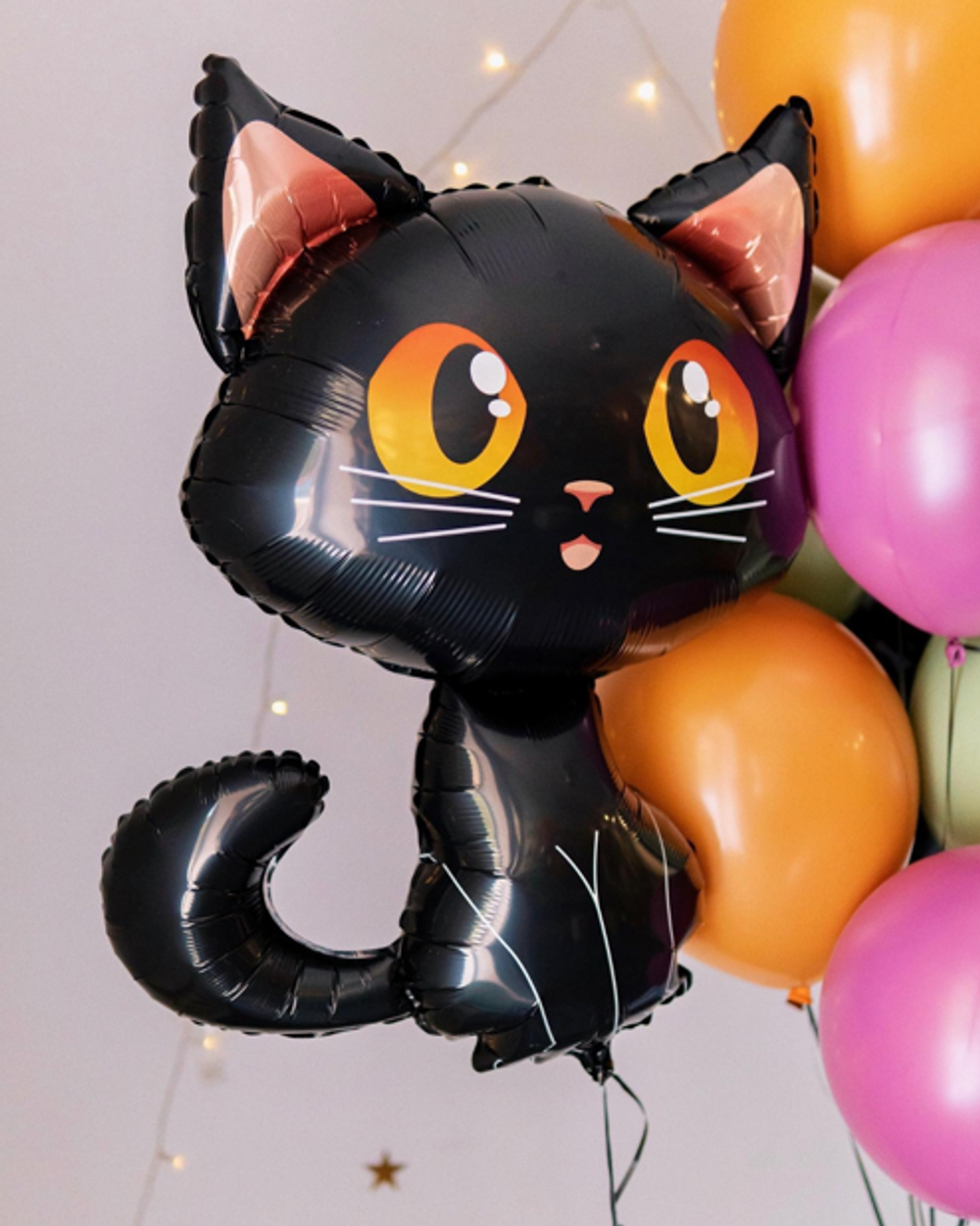 Шар-фигура, фольга, "Кот черный" (FM), 36"/92 см БГ-35)  Изображение2