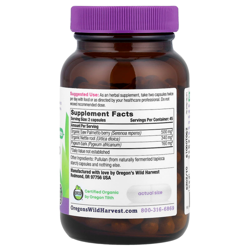 Oregon's Wild Harvest, Африканская слива и сереноя, 90 желатиновых капсул