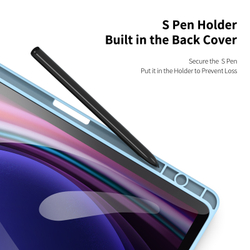 Чехол книжка синего цвета для планшета Samsung Tab S10 Lite, Tab S10 FE, Tab S9, Tab S9 FE, серия Toby Series Case от Dux Ducis