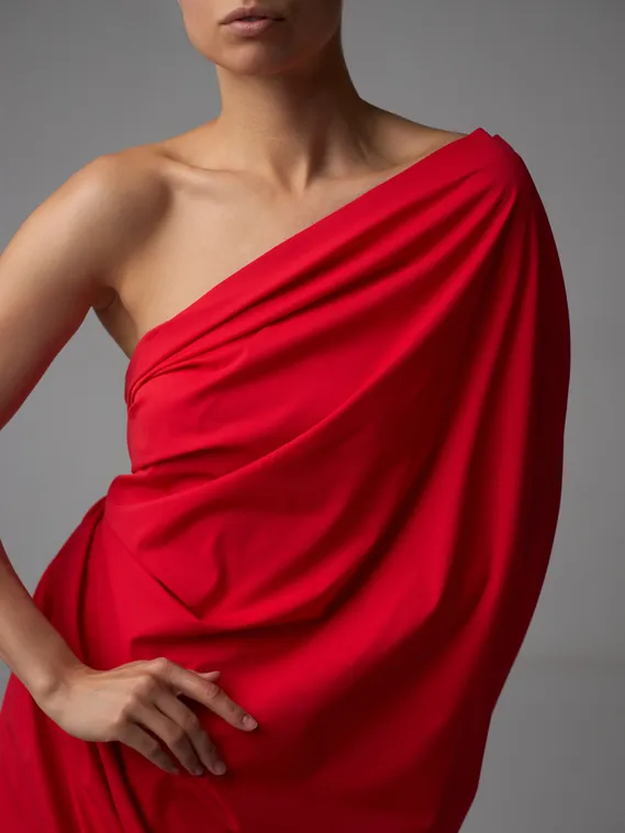 Микрофибра бельевая, эффект хлопка, Турция, красный