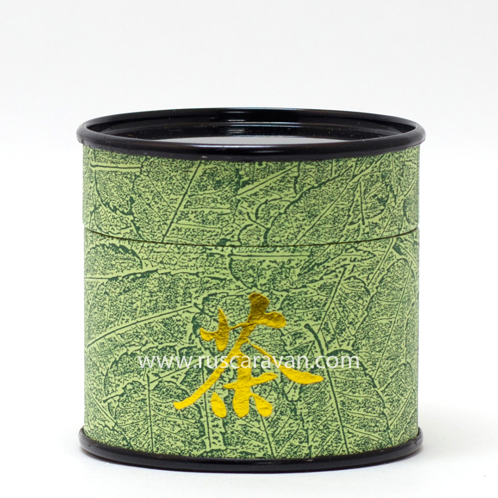 198001-19 Банка картон 65*65 (Зеленая с иероглифом)