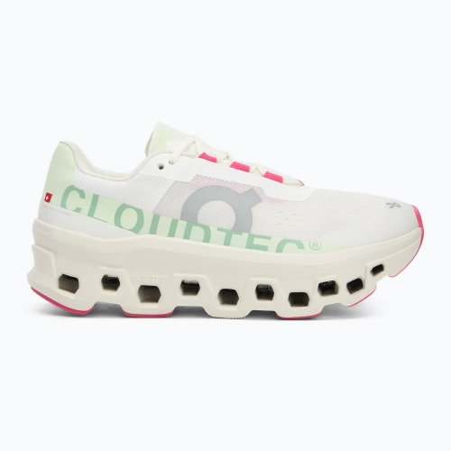 Женские Кроссовки для бега On Cloudmonster white/lima