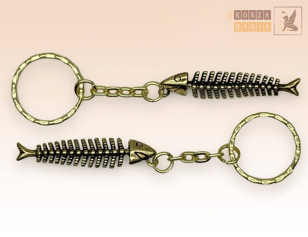 брелок Скелет рыбы