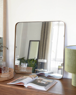 Зеркало Marcus 60x60 золотое