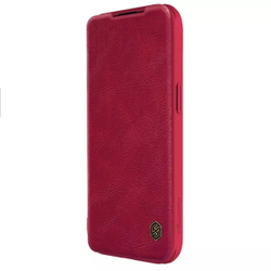 Кожаный чехол-книжка Nillkin Leather Qin Pro c защитой камеры для iPhone 15 Plus