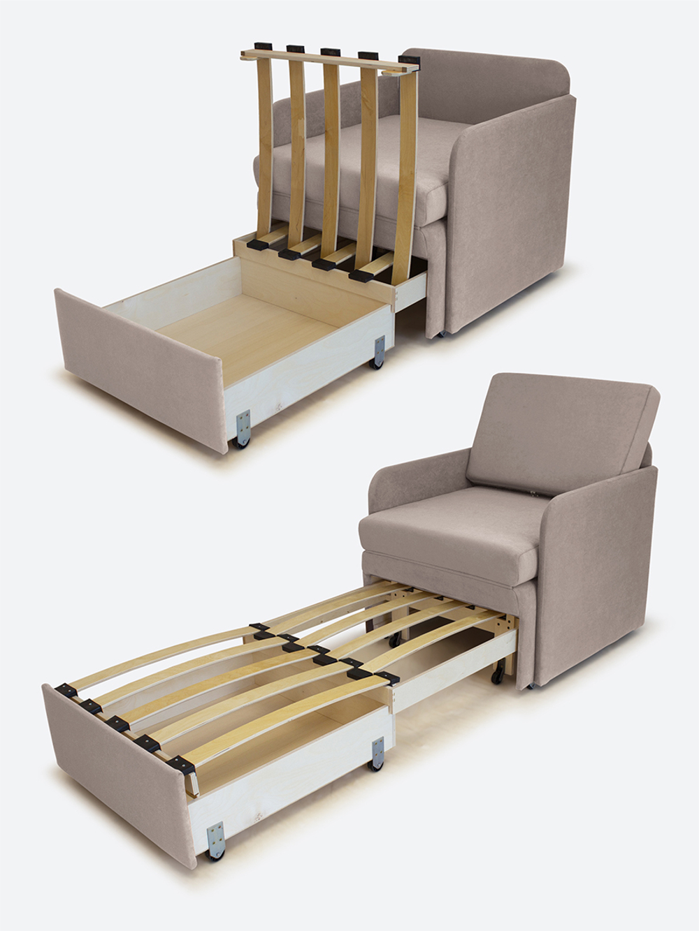 Кресло-кровать "Миник" с подлокотниками