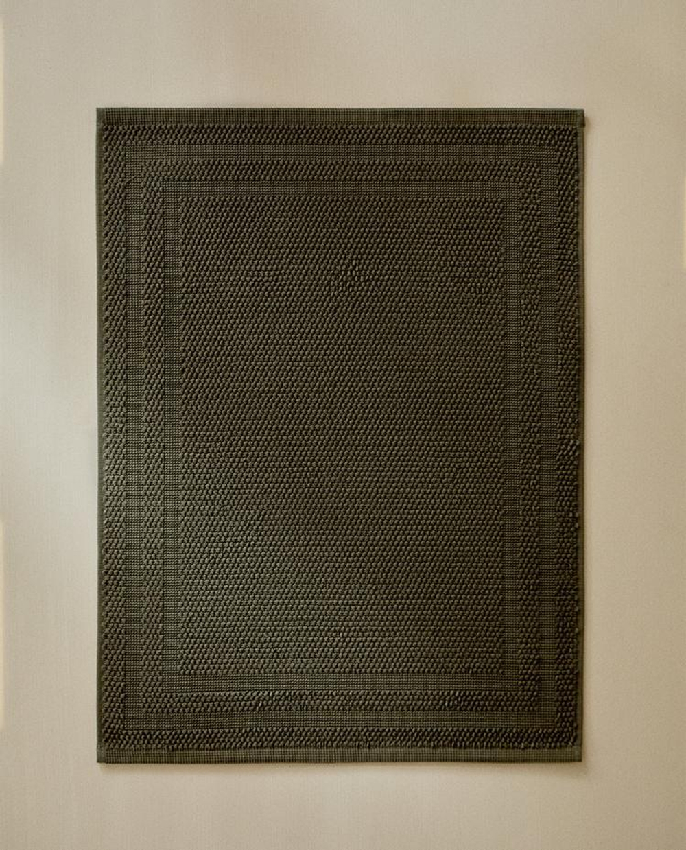 ZARA HOME КОВРИК ДЛЯ ВАННОЙ ИЗ ХЛОПКА С АНТИСКОЛЬЗЯЩЕЙ ПОВЕРХНОСТЬЮ, ХАКИ
