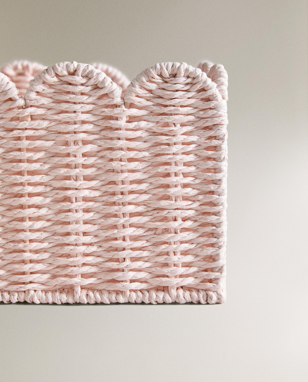 Zara Home Корзина из плетёной бумаги, цвет бежевый, 24 см
