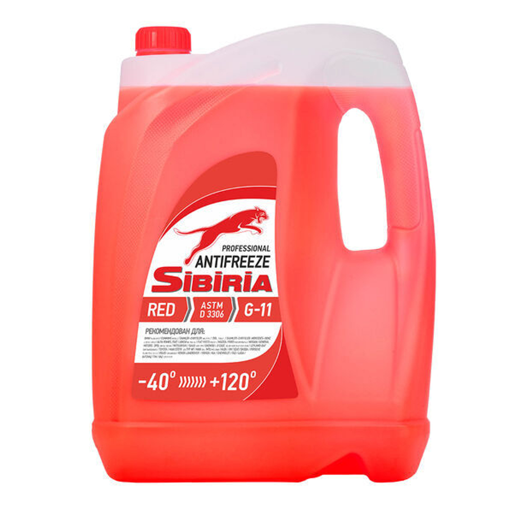 Антифриз Sibiria красный G11 (-40) 10 кг