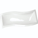 Блюдо «Кунстверк» прямоугольное волна;фарфор;,H=50,L=380,B=158мм;белый (Цвет: белый)