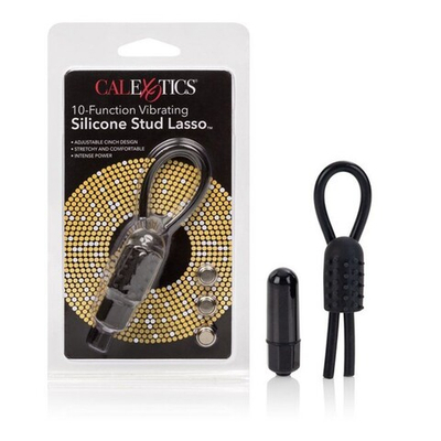 Утяжка на пенис с вибрацией Stud (10 режимов) (Цвет: черный)