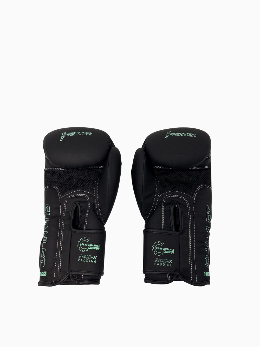 Перчатки боксерские Fighter черно-бирюзовые