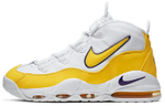 Nike Air Max Uptempo Derek Fisher PE air cushion non-slip lightweight mid-top basketball shoes men's white and yellow