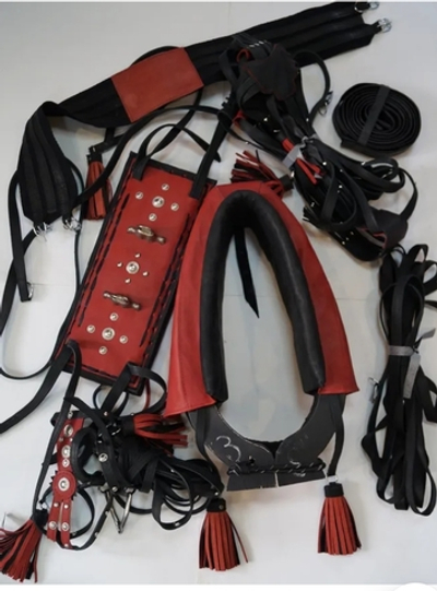 Выездная упряжь ( КРАСНО-ЧЕРНЫЙ комплект)