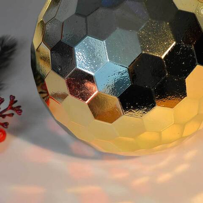 Шар новогодний 1шт 15см "Соты", цвет золото