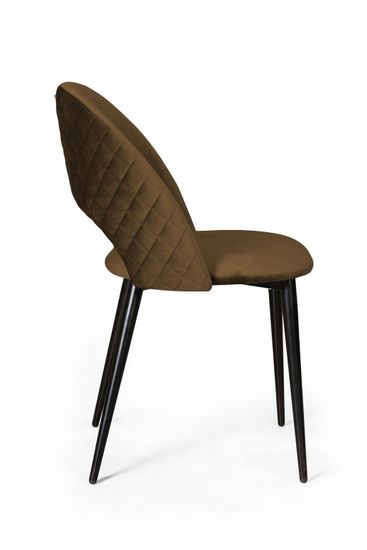 Стул Max ромб, бархат коричневый 12